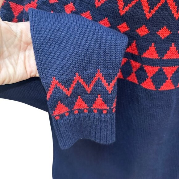 Duluth Trading Cotton Co. Blend Knit Fair Isle Turtleneck Sweater Womens Size SM - Picture 6 of 9